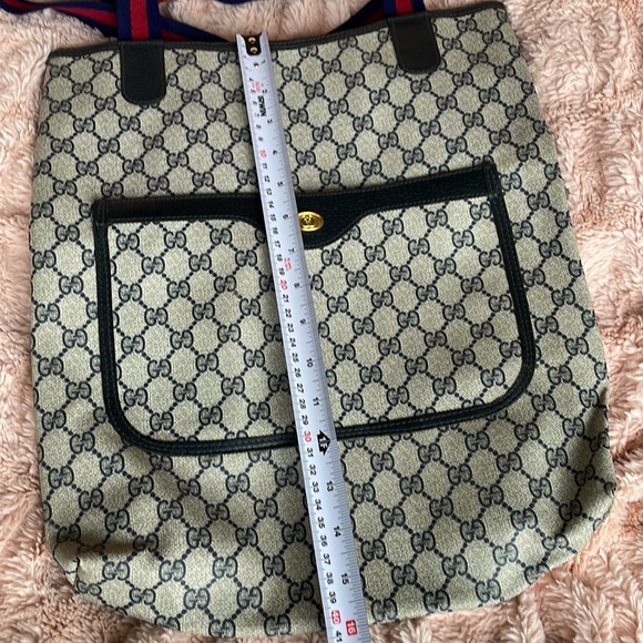 8️⃣0️⃣0️⃣Gucci Supreme Blue Web Coated Canvas Shoulder Tote - Picture 11 of 11